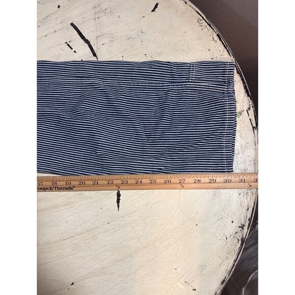 Dickies Men's Striped Denim Overalls Size Small Blue & White Workwear - Picture 4 of 7